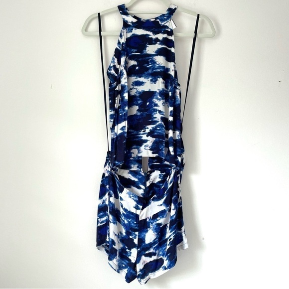 NEW Revolve Michael Stars Cross Back Passport Blue Tie Dye Halter Women’s XS - Picture 3 of 11